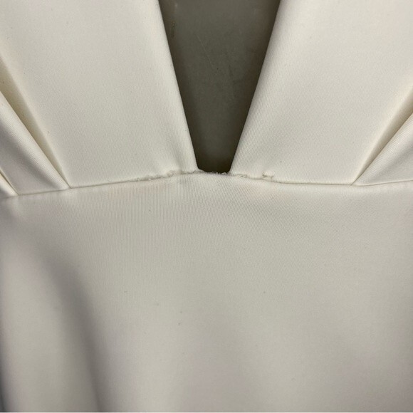 Fashion Nova Cream V-Neck Sleeveless Long Gown Cocktail Dress Women's‎ Size 1XL - Picture 6 of 16